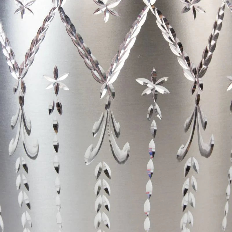 Silver Diamond Etch Large Urn