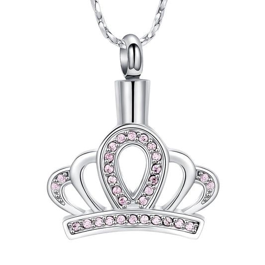 Princess Crown Cremation Necklace Pendant